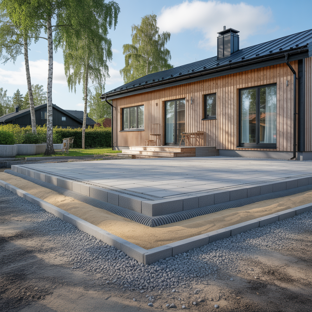 valj ratt geotextil under marksten guide och klassning